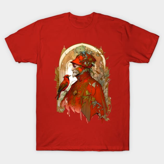 The Cardinals Art Nouveau Design T-Shirt by entwithanaxe